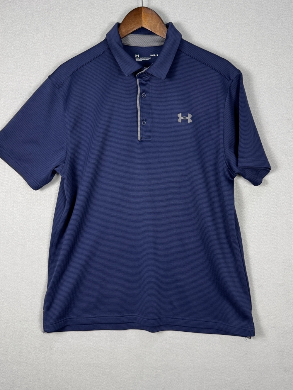 Under Armour Mens Large Loose Fit Polo Shirt Navy Blue